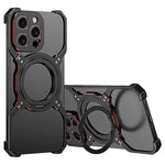 For iPhone 13 Pro Bumper Case Compatible with MagSafe Rotation Kickstand Metal Frameless Phone Cover