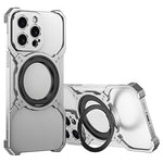 For iPhone 13 Pro Bumper Case Compatible with MagSafe Rotation Kickstand Metal Frameless Phone Cover