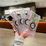 For Samsung Galaxy S23 Ultra TPU+Acrylic Case Gradient Phone Cover Magnetic Case Ring Kickstand