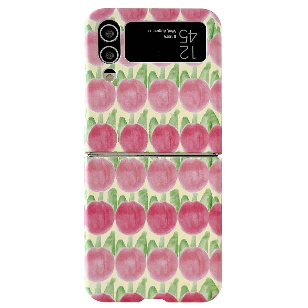 Til Samsung Galaxy Z Flip4 5G Ferskenmønster Telefoncover PC Telefoncover Sammenklappeligt Telefoncover