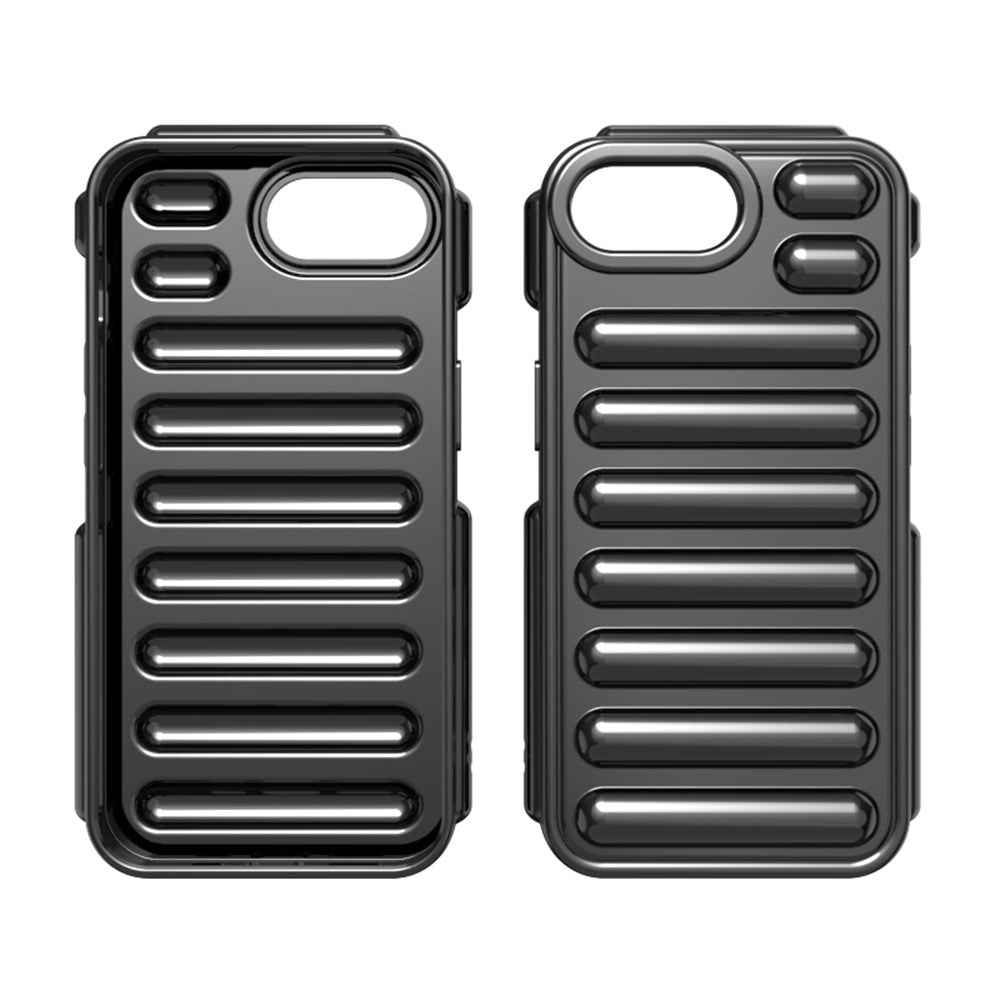 Capsule Series til iPhone 17e / 16e Cover Blødt TPU Ribbet Anti-Dråbe Telefoncover