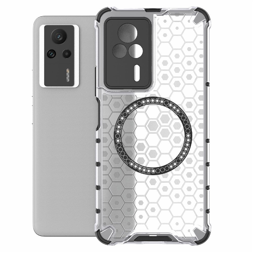 For Xiaomi Redmi K60E 5G Magnetic Case Reinforced Corners TPU+PC Honeycomb Phone Cover