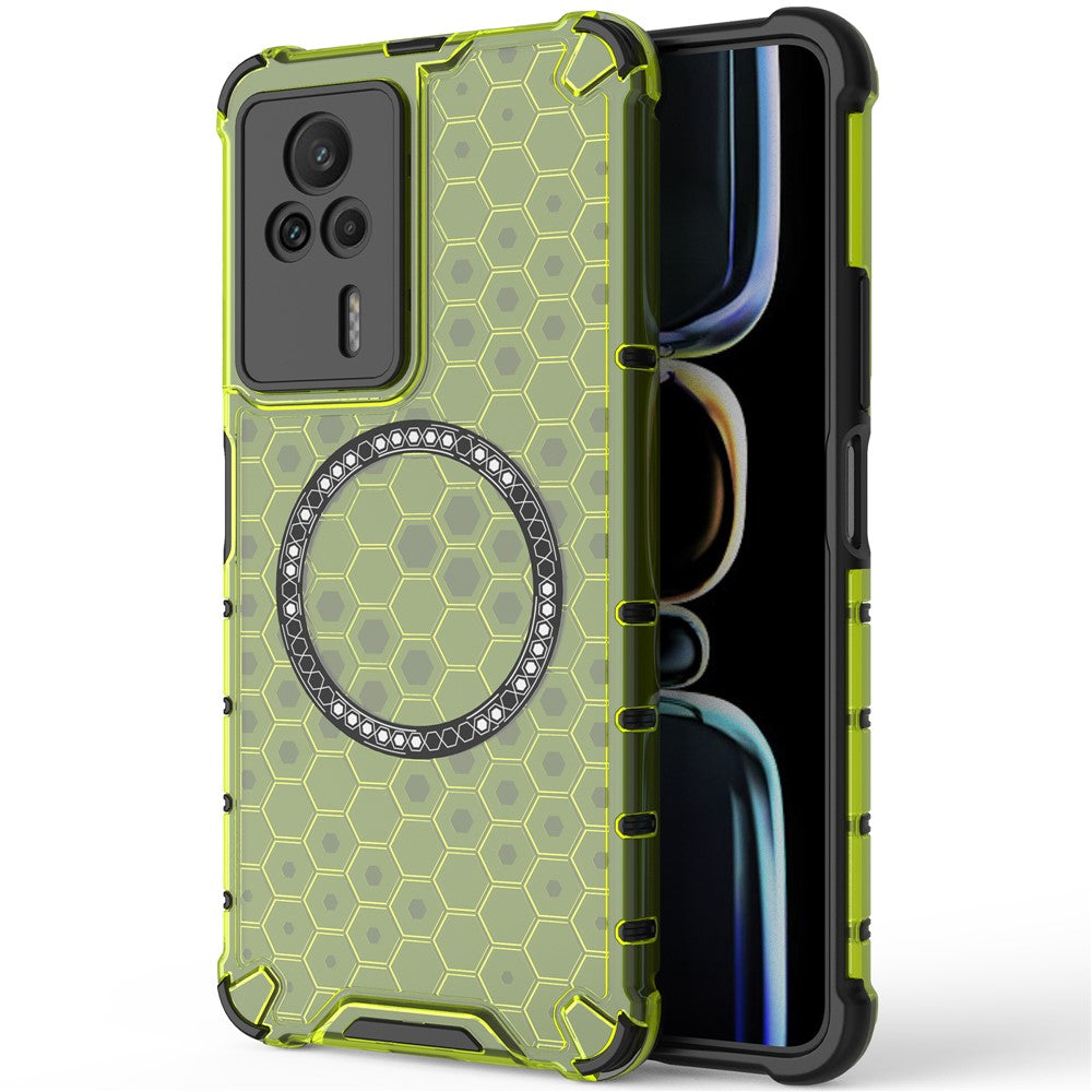For Xiaomi Redmi K60E 5G Magnetic Case Reinforced Corners TPU+PC Honeycomb Phone Cover