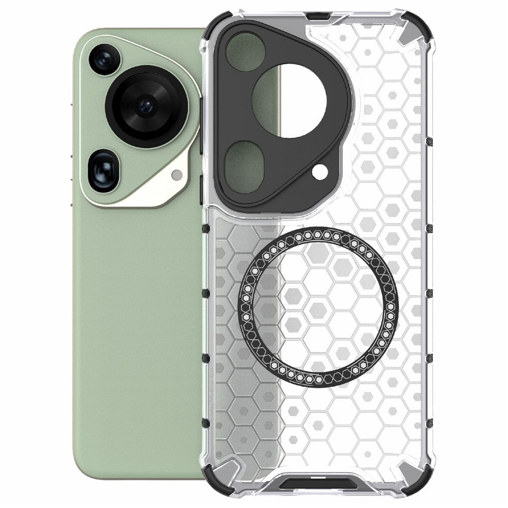 For Huawei Pura 70 Ultra Case Magnetic Case Honeycomb TPU+PC Phone Cover