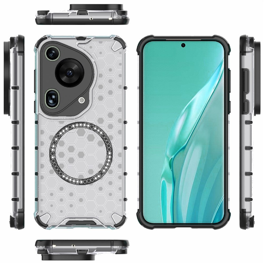 For Huawei Pura 70 Ultra Case Magnetic Case Honeycomb TPU+PC Phone Cover