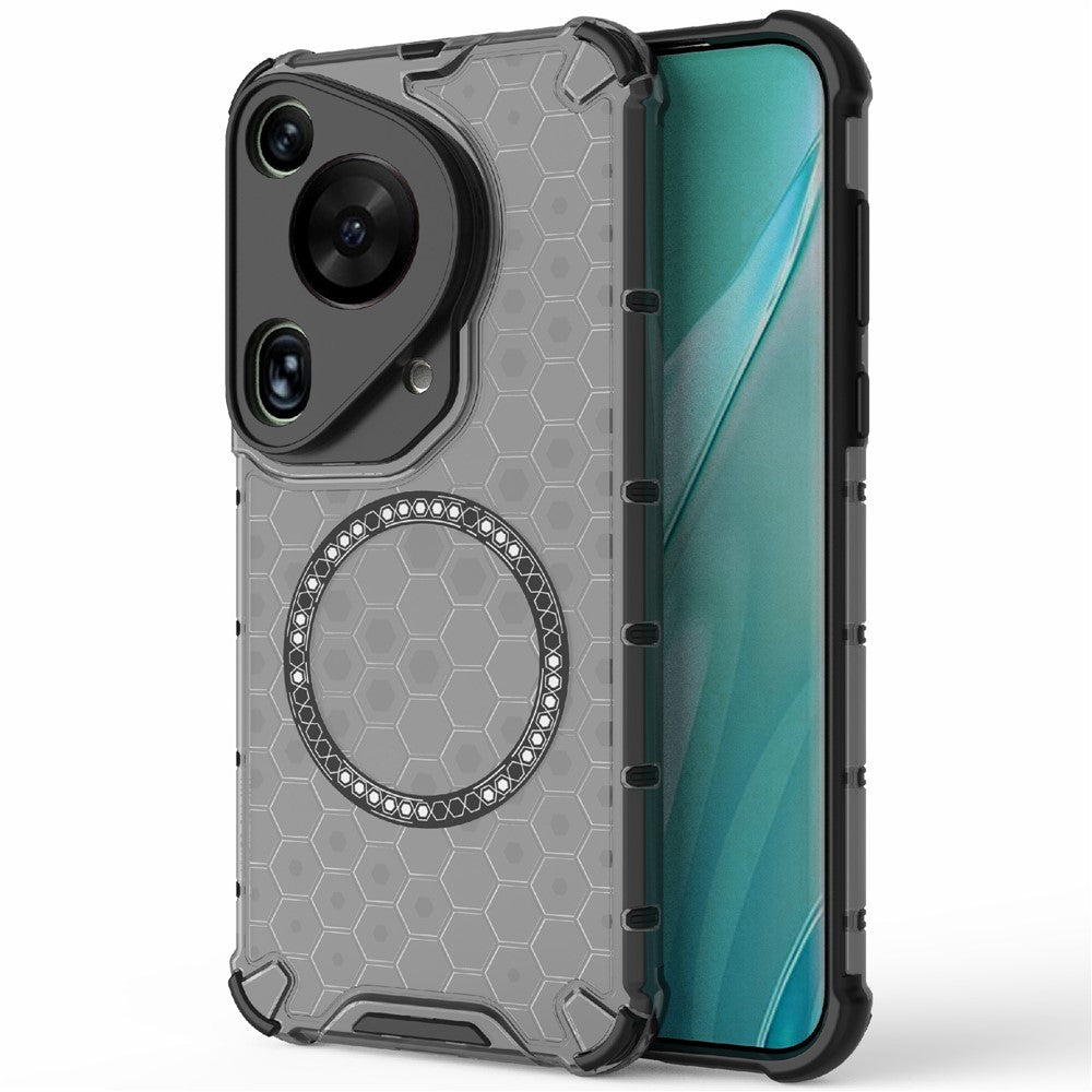 For Huawei Pura 70 Ultra Case Magnetic Case Honeycomb TPU+PC Phone Cover