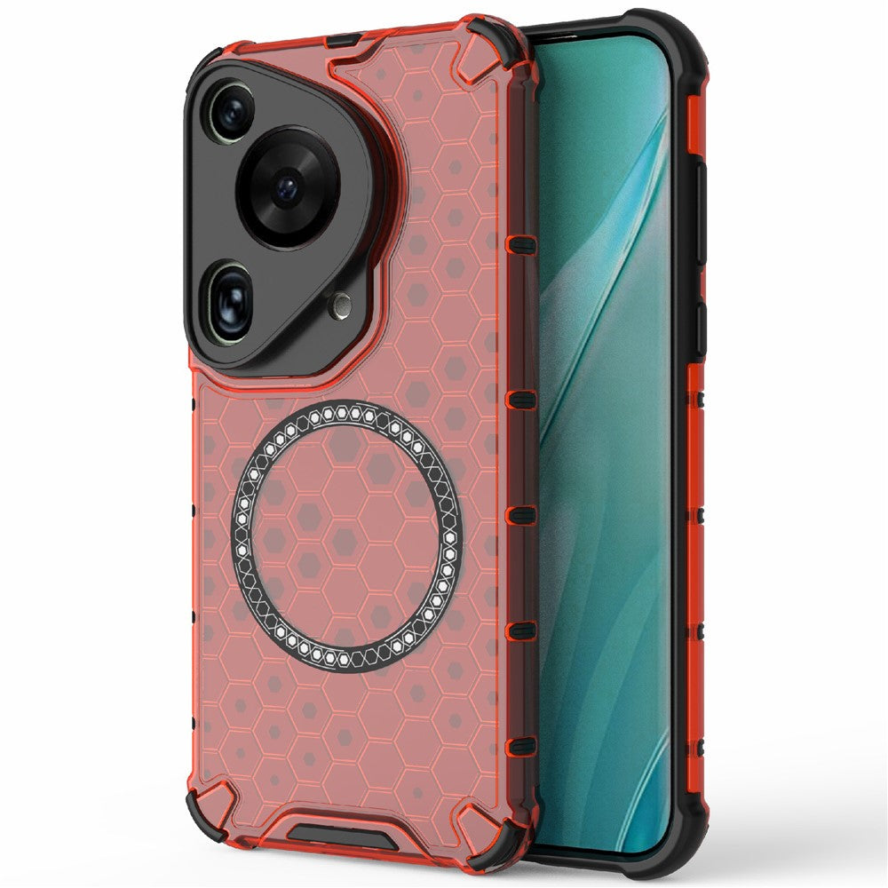 For Huawei Pura 70 Ultra Case Magnetic Case Honeycomb TPU+PC Phone Cover