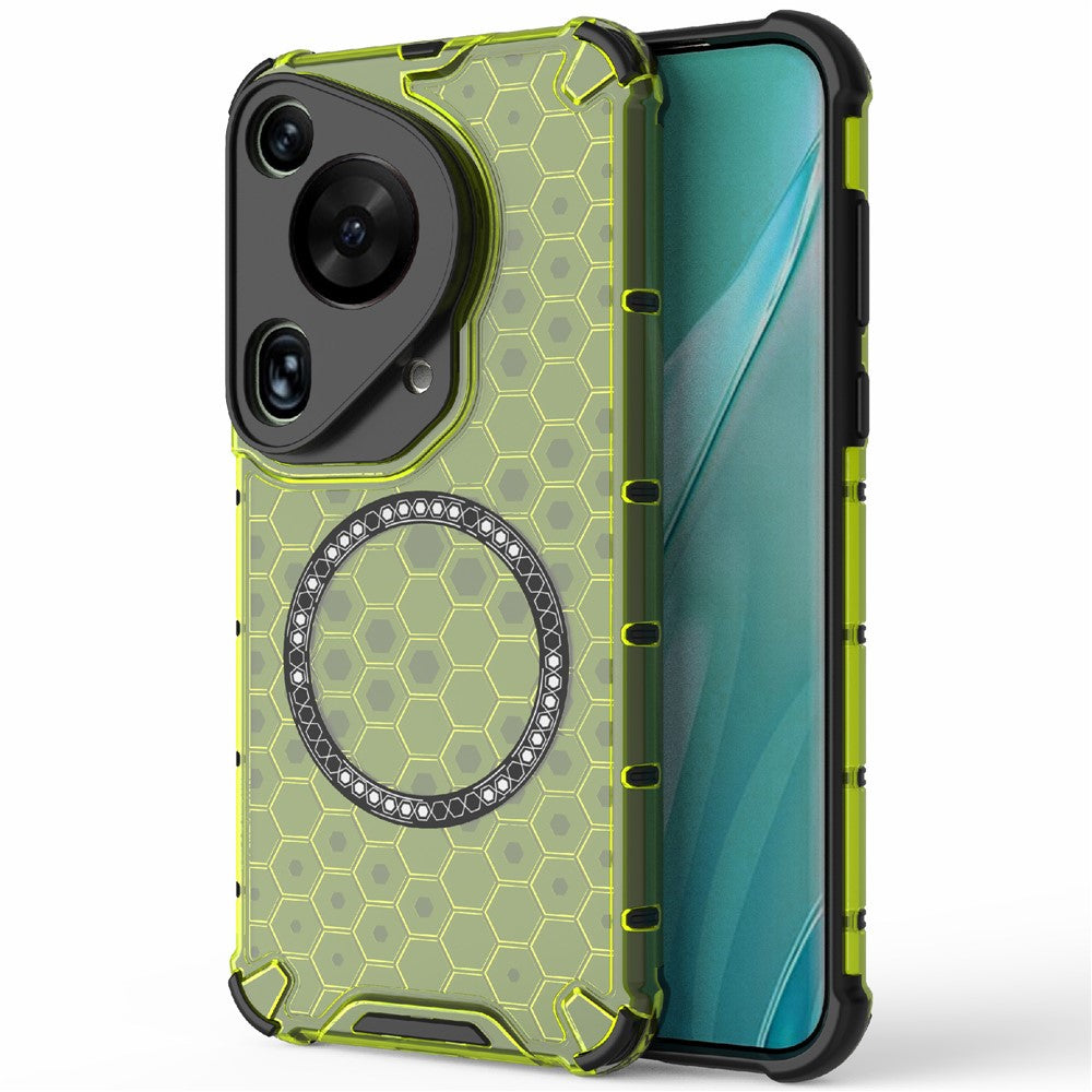 For Huawei Pura 70 Ultra Case Magnetic Case Honeycomb TPU+PC Phone Cover