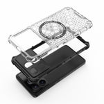 For Xiaomi Redmi K70E 5G / Poco X6 Pro 5G Magnetic Phone Case Honeycomb TPU+PC Back Cover