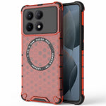 For Xiaomi Redmi K70E 5G / Poco X6 Pro 5G Magnetic Phone Case Honeycomb TPU+PC Back Cover