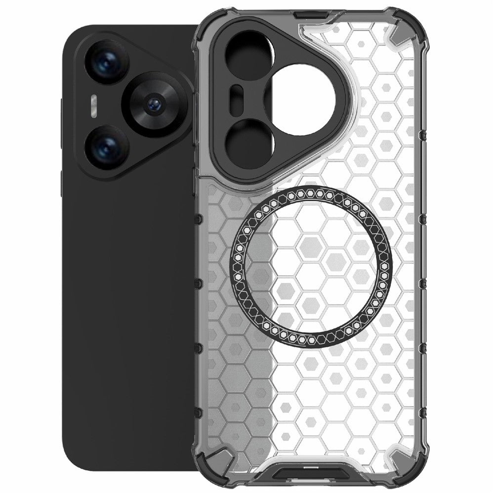 For Huawei Pura 70 Magnetic Case TPU+PC Honeycomb Corner Protection Phone Cover