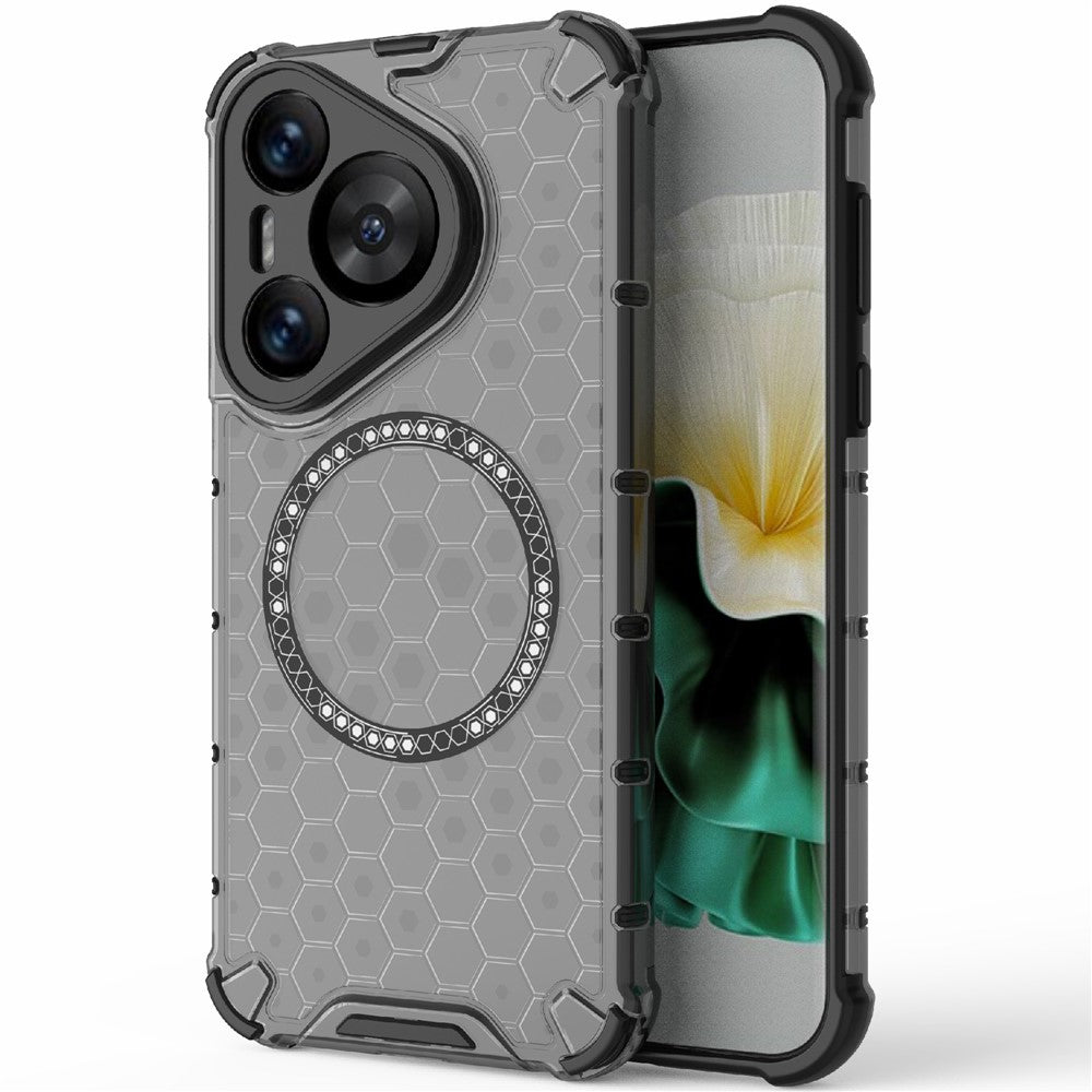 For Huawei Pura 70 Magnetic Case TPU+PC Honeycomb Corner Protection Phone Cover
