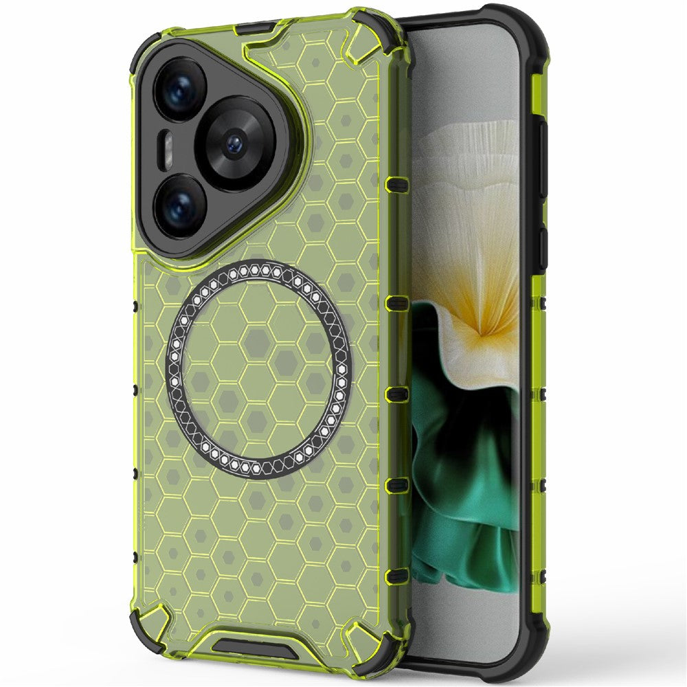 For Huawei Pura 70 Magnetic Case TPU+PC Honeycomb Corner Protection Phone Cover