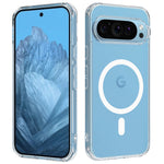 For Google Pixel 9 Pro Magnetic Case Magnetic Case TPU+Acrylic Clear Phone Cover