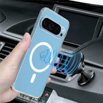 For Google Pixel 9 Pro Magnetic Case Magnetic Case TPU+Acrylic Clear Phone Cover