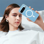 For Google Pixel 9 Pro XL Clear Case Magnetic Case TPU+Acrylic Phone Cover