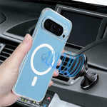 For Google Pixel 9 Pro XL Clear Case Magnetic Case TPU+Acrylic Phone Cover