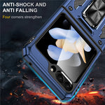 Armor Series For Samsung Galaxy Z Flip7 FE 5G / Z Flip6 5G Case Ring Kickstand PC+TPU Phone Cover