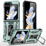 Armor Series For Samsung Galaxy Z Flip7 FE 5G / Z Flip6 5G Case Ring Kickstand PC+TPU Phone Cover