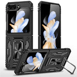 Armor Series For Samsung Galaxy Z Flip7 FE 5G / Z Flip6 5G Case Ring Kickstand PC+TPU Phone Cover