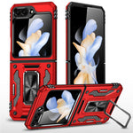 Armor Series For Samsung Galaxy Z Flip7 FE 5G / Z Flip6 5G Case Ring Kickstand PC+TPU Phone Cover