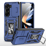 Armor Series For Samsung Galaxy Z Fold6 5G Kickstand Case Slide Lens Cover PC+TPU Phone Shell