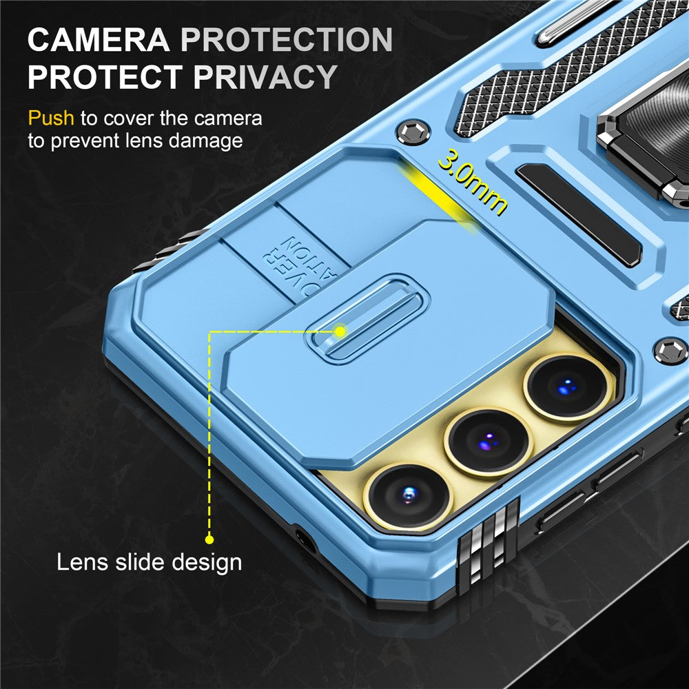 Armor Series til Samsung Galaxy A25 5G (Global) (161,0 X 76,5 X 8,3 mm) PC+TPU-mobilcover med linse- og privatlivsbeskyttelse