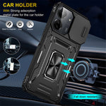 Armor Series For Xiaomi Redmi 13C 4G / 5G / 13R 5G / Poco M6 5G / Poco C65 4G Phone Case with Slide Camera Cover