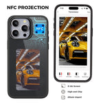 For iPhone 15 Pro Max Phone Case with E Ink Display 4-Color NFC DIY Phone Cover
