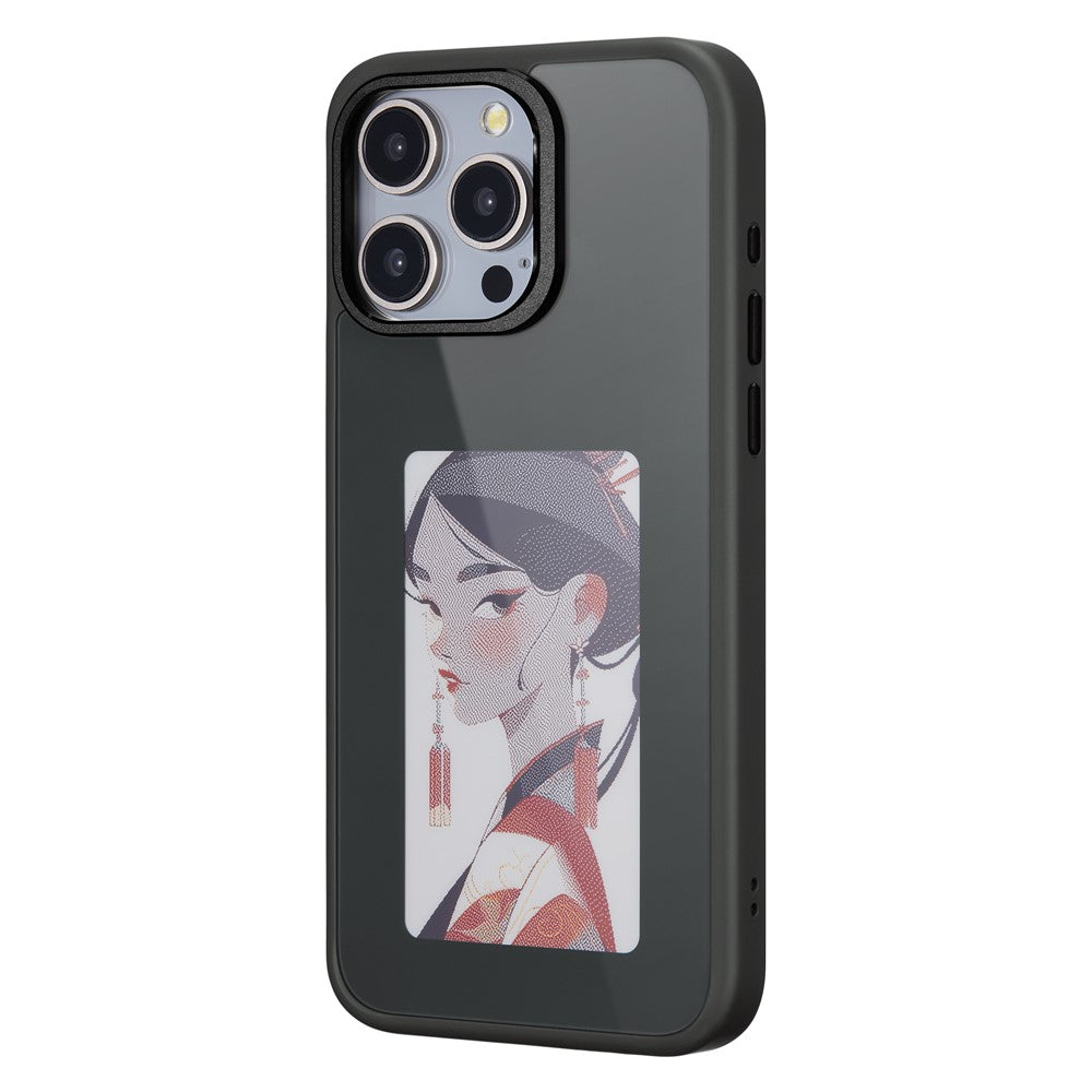 E Ink Case for iPhone 13 Pro Max 4-Color NFC Projection DIY Screen Display Phone Cover