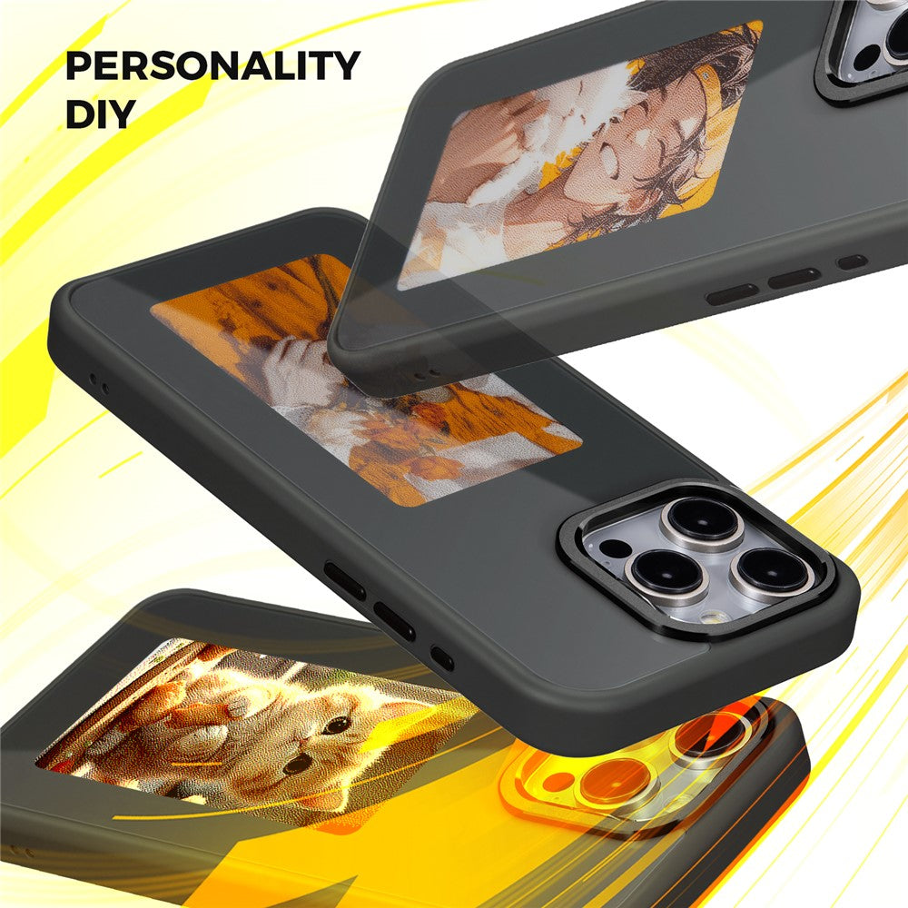 E Ink Case for iPhone 13 Pro Max 4-Color NFC Projection DIY Screen Display Phone Cover