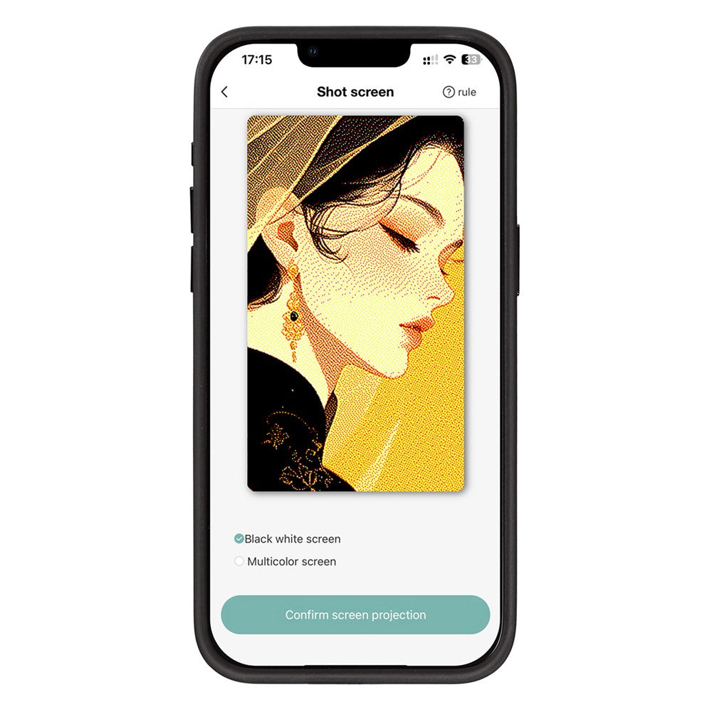 E Ink Case for iPhone 13 Pro Max 4-Color NFC Projection DIY Screen Display Phone Cover