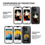 E Ink Phone Case for iPhone 13 / 14 Smart NFC Phone Case Photo, Black / White / Red / Yellow 4-Color