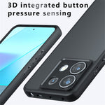 For Xiaomi Redmi Note 13 Pro 5G / Poco X6 5G Case Skin-Touch TPU + PC Matte Phone Back Cover, Transparent Black