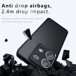 For Xiaomi Redmi Note 13 Pro 5G / Poco X6 5G Case Skin-Touch TPU + PC Matte Phone Back Cover, Transparent Black