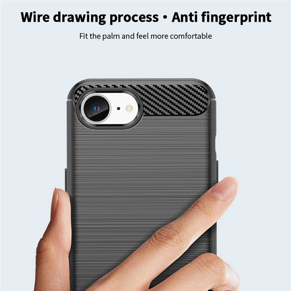 MOFI JK TPU Serie-1 til iPhone 17e / 16e Cover Fleksibelt TPU Telefoncover med Kulfiberdesign