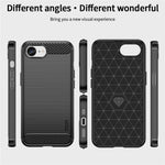 MOFI JK TPU Serie-1 til iPhone 17e / 16e Cover Fleksibelt TPU Telefoncover med Kulfiberdesign