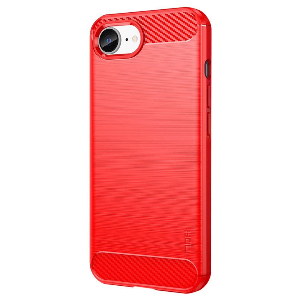 MOFI JK TPU Serie-1 til iPhone 17e / 16e Cover Fleksibelt TPU Telefoncover med Kulfiberdesign