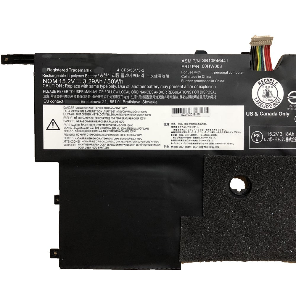 OEM-batteri til Lenovo ThinkPad X1 Carbon (3. generation) 00HW003 SB10F46441 SB10F46440