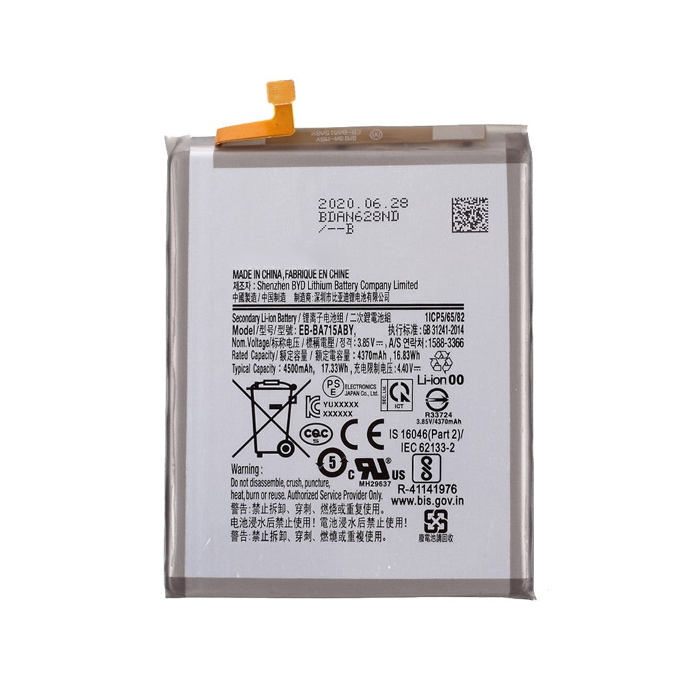 Kvalitets 3,85V 4500mAh Batteri Udskiftningsdel til Samsung Galaxy A71 SM-A715
