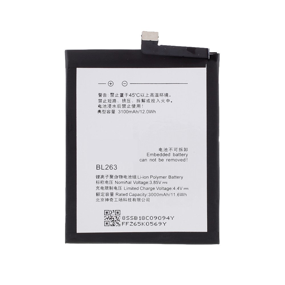 3.85V 3000mAh Battery Replacement (Encode: BL263) for Lenovo ZUK Z2 Pro