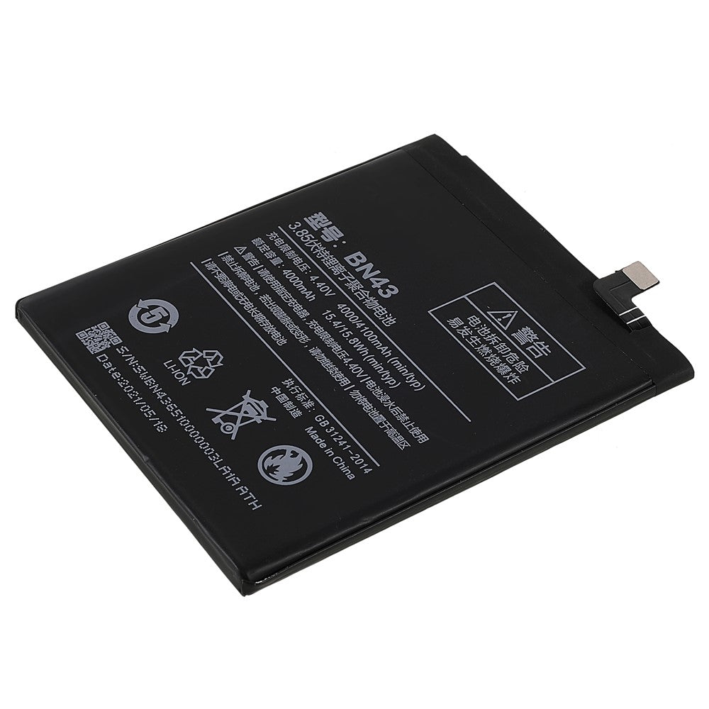 3.85V 4000mAh Udskiftningsbatteri (Kode: BN43) (uden logo) til Xiaomi Redmi Note 4X