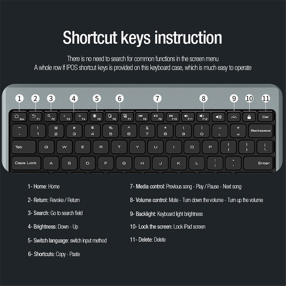 NILLKIN Til Samsung Galaxy Tab S9 FE+ Tablet-etui med aftageligt Bluetooth-kompatibelt tastatur (baggrundsbelyst version)