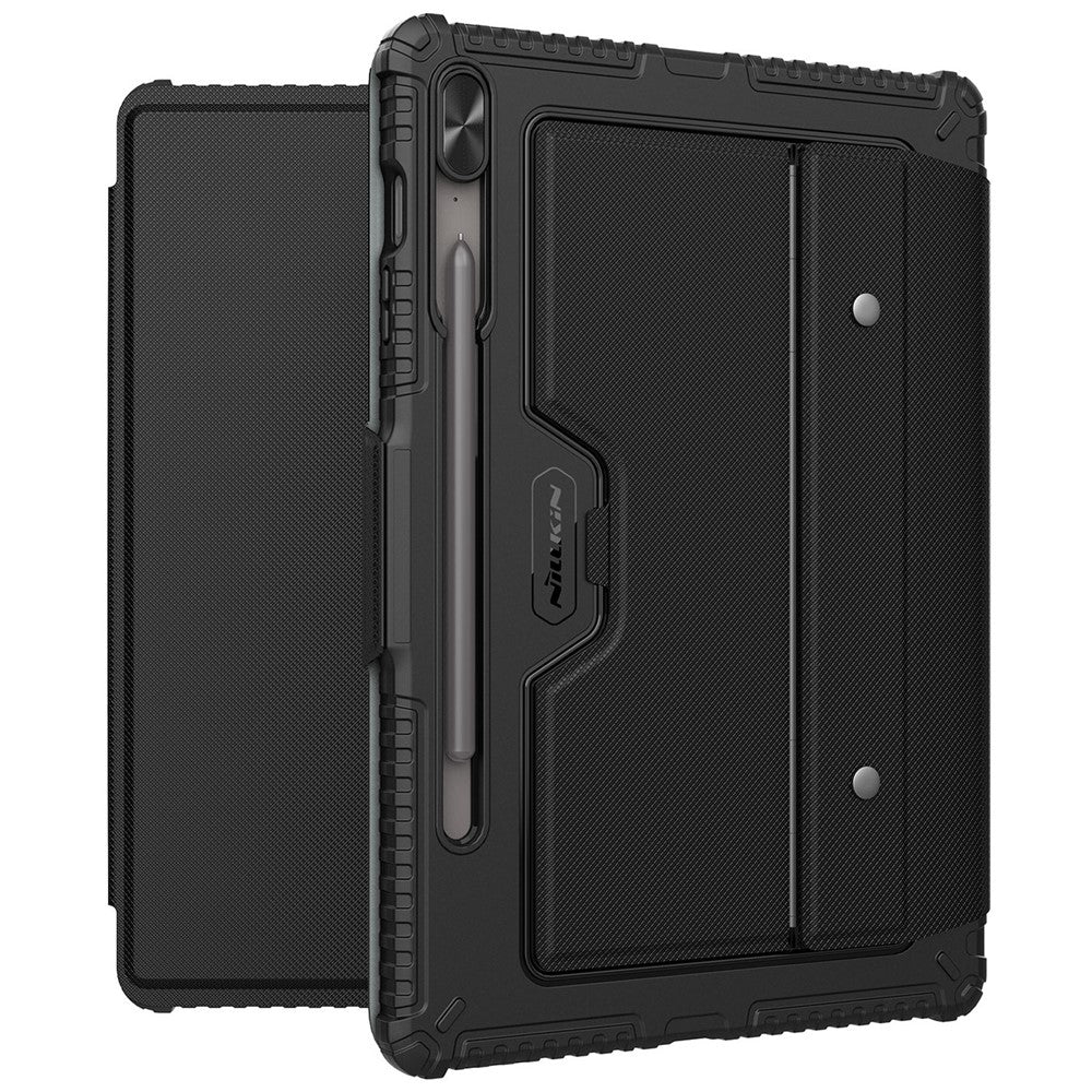 NILLKIN Til Samsung Galaxy Tab S9 FE+ Tablet-etui med aftageligt Bluetooth-kompatibelt tastatur (baggrundsbelyst version)