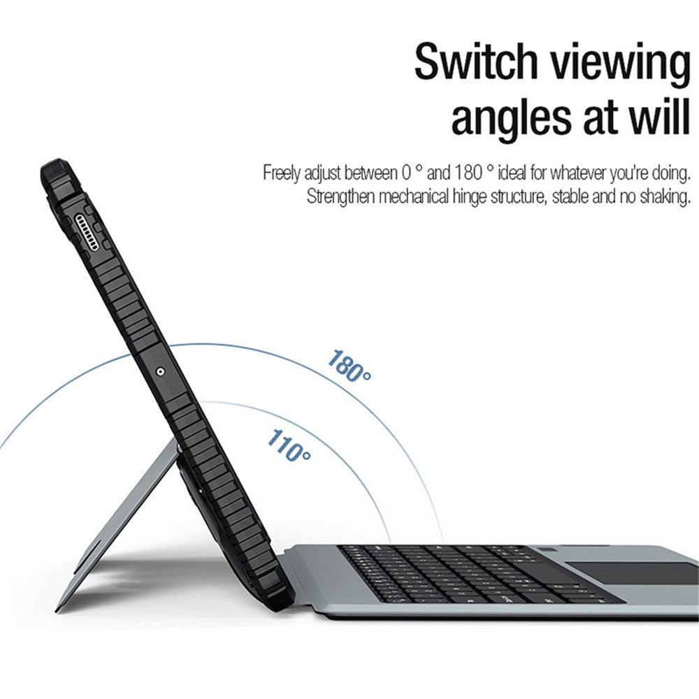 NILLKIN Til Samsung Galaxy Tab S9 FE+ Tablet-etui med aftageligt Bluetooth-kompatibelt tastatur (baggrundsbelyst version)