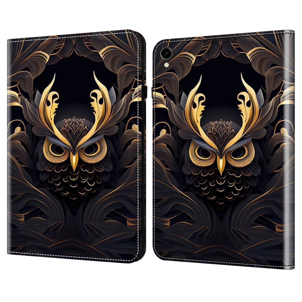 Til Samsung Galaxy Tab S10 Lite / S10 FE / S9 FE / S9 Folio Stand PU Læder Mønster Tablet Cover