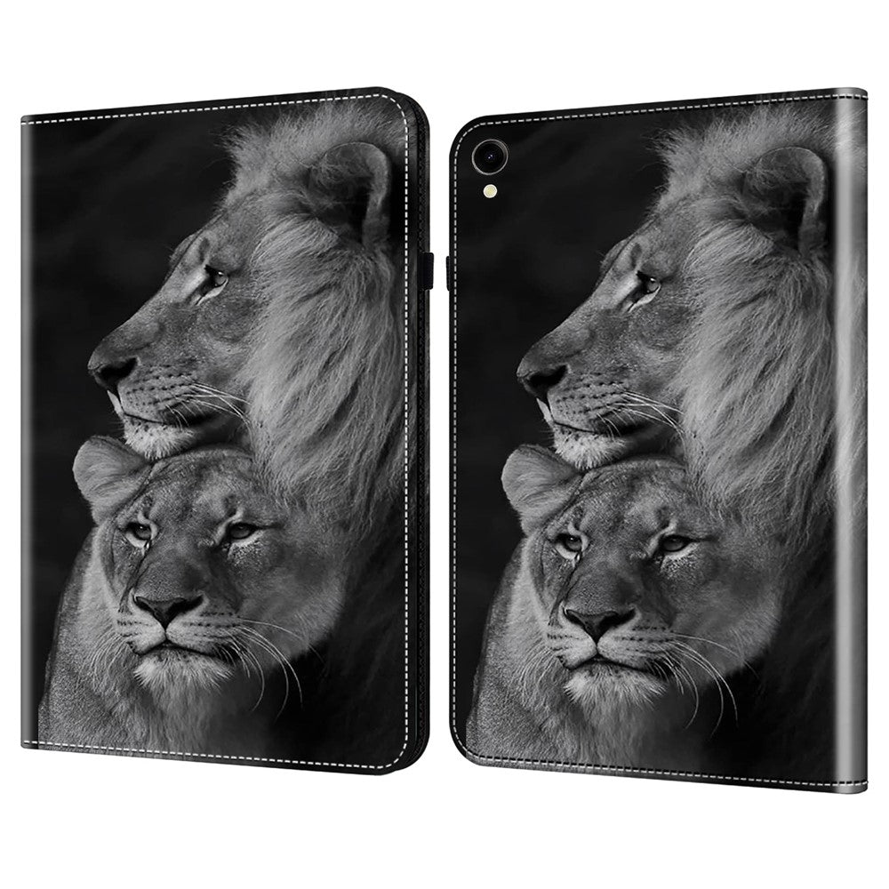 Til Samsung Galaxy Tab S10 Lite / S10 FE / S9 FE / S9 Folio Stand PU Læder Mønster Tablet Cover
