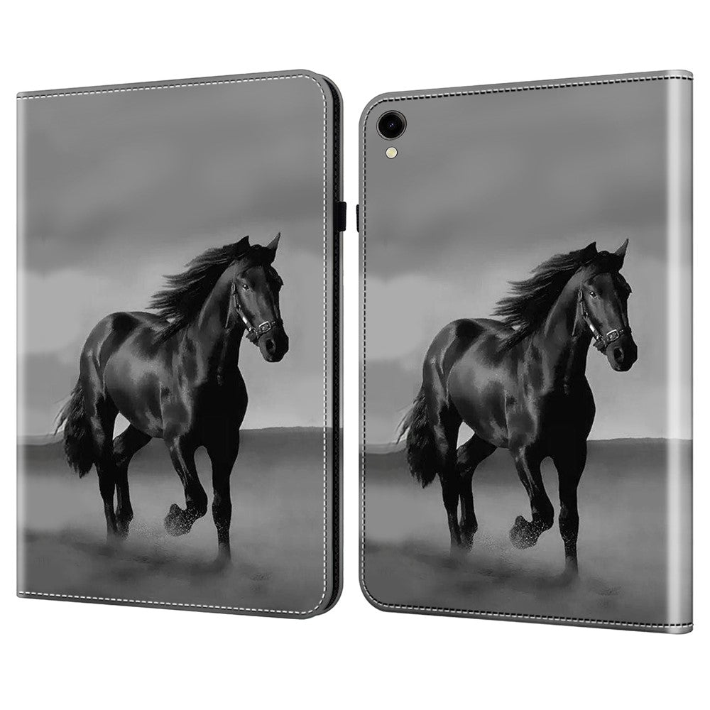 Til Samsung Galaxy Tab S10 Lite / S10 FE / S9 FE / S9 Folio Stand PU Læder Mønster Tablet Cover
