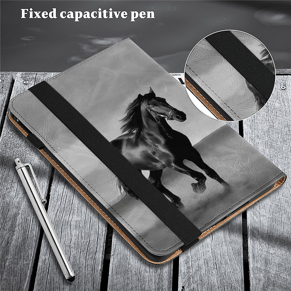 For Samsung Galaxy Tab S10 Ultra / S9 Ultra Case PU Leather Card Slots Tablet Cover Pattern Print