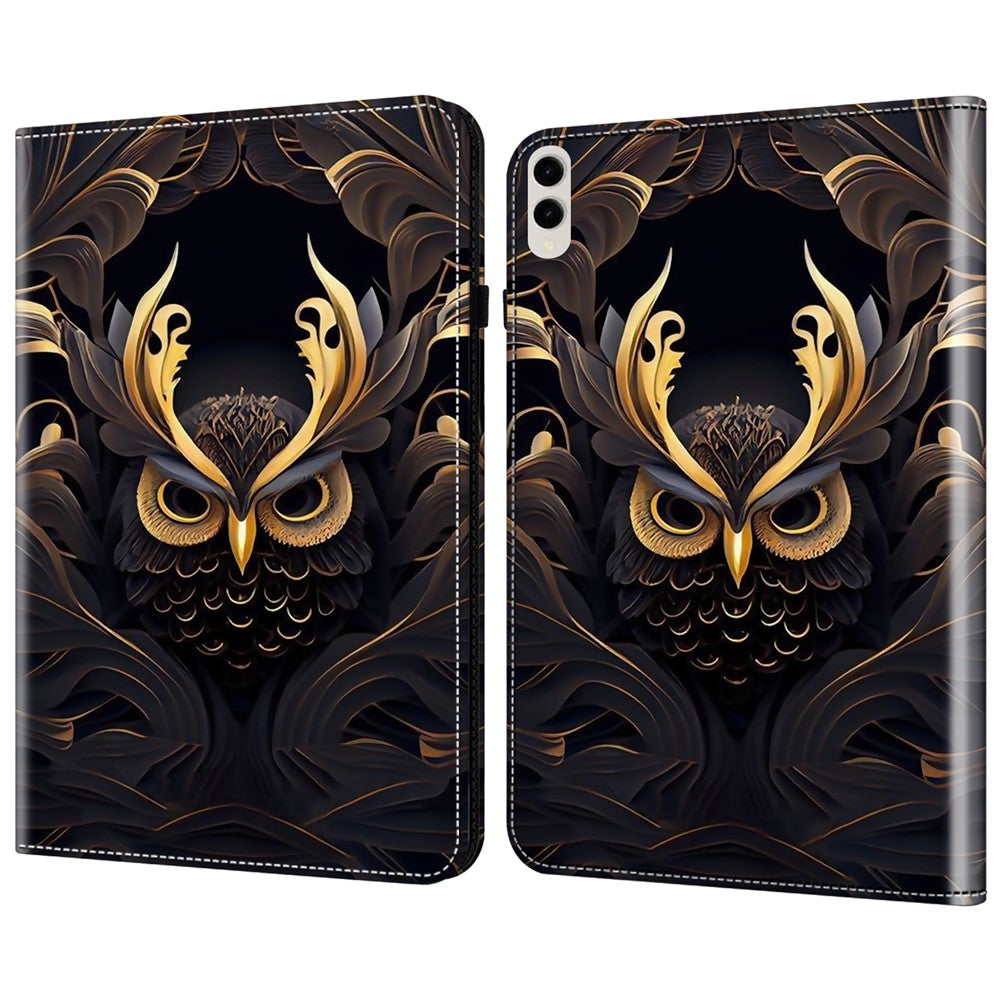 For Samsung Galaxy Tab S10 Ultra / S9 Ultra Case PU Leather Card Slots Tablet Cover Pattern Print